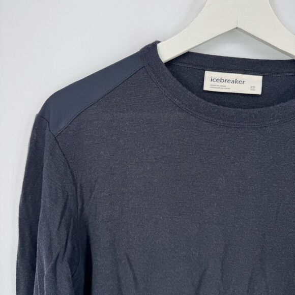 Icebreaker Black Long Sleeve Wool Base Layer Men’s XS - Picture 2 of 8